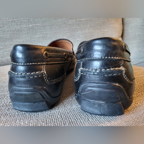 BASS Mens Hank Nlack Leather Driving Shoe sz 10 - Picture 6 of 9